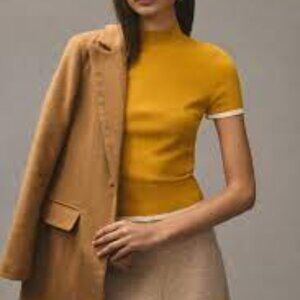 Anthropologie Mock-Neck Sweater Top